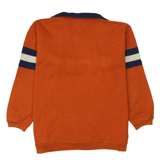 Mens UK Size M Champion Orange 1/2 Zip Sweatshirt