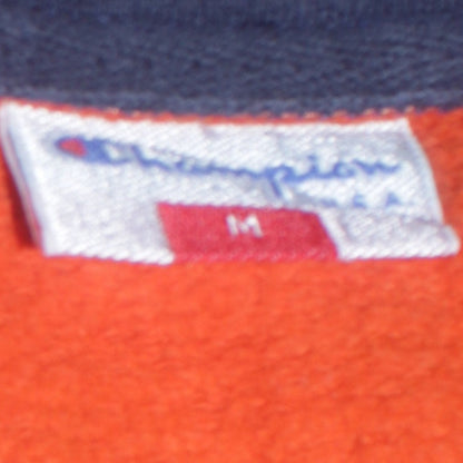 Mens UK Size M Champion Orange 1/2 Zip Sweatshirt