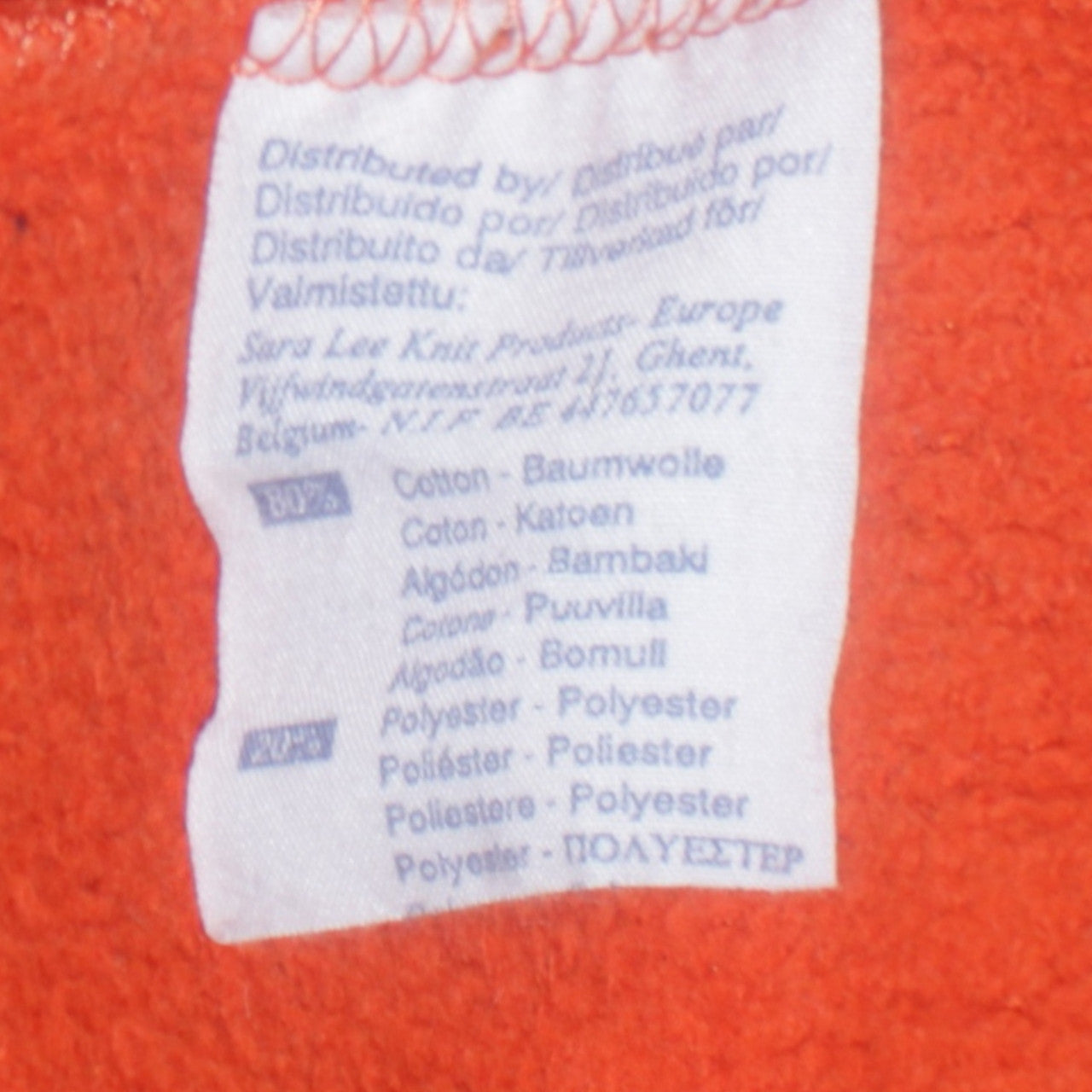 Mens UK Size M Champion Orange 1/2 Zip Sweatshirt