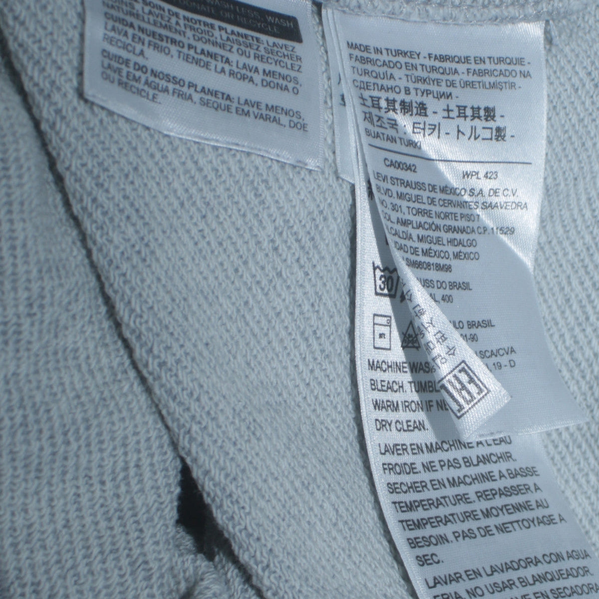 Mens UK Size S Levi's Grey Pullover Hoodie