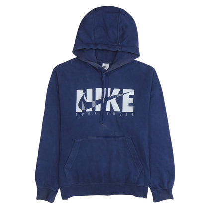 Mens UK Size M Nike Blue Pullover Hoodie