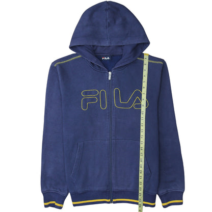 Mens UK Size L FILA Blue Full Zip Hoodie