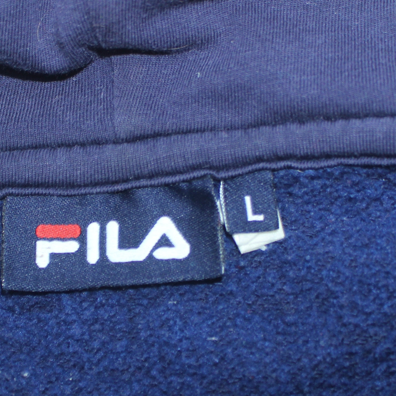 Mens UK Size L FILA Blue Full Zip Hoodie