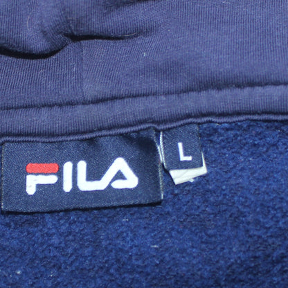 Mens UK Size L FILA Blue Full Zip Hoodie