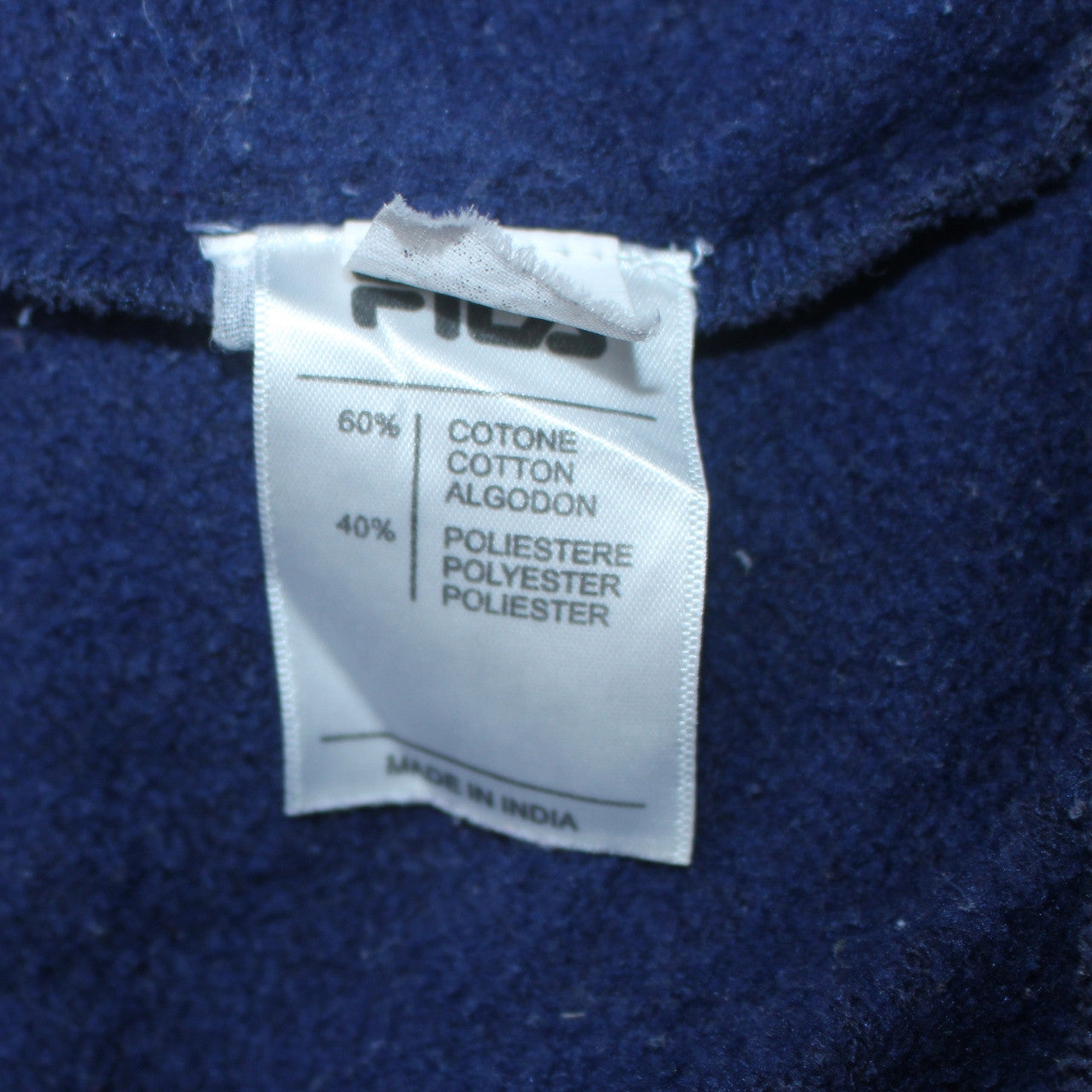 Mens UK Size L FILA Blue Full Zip Hoodie