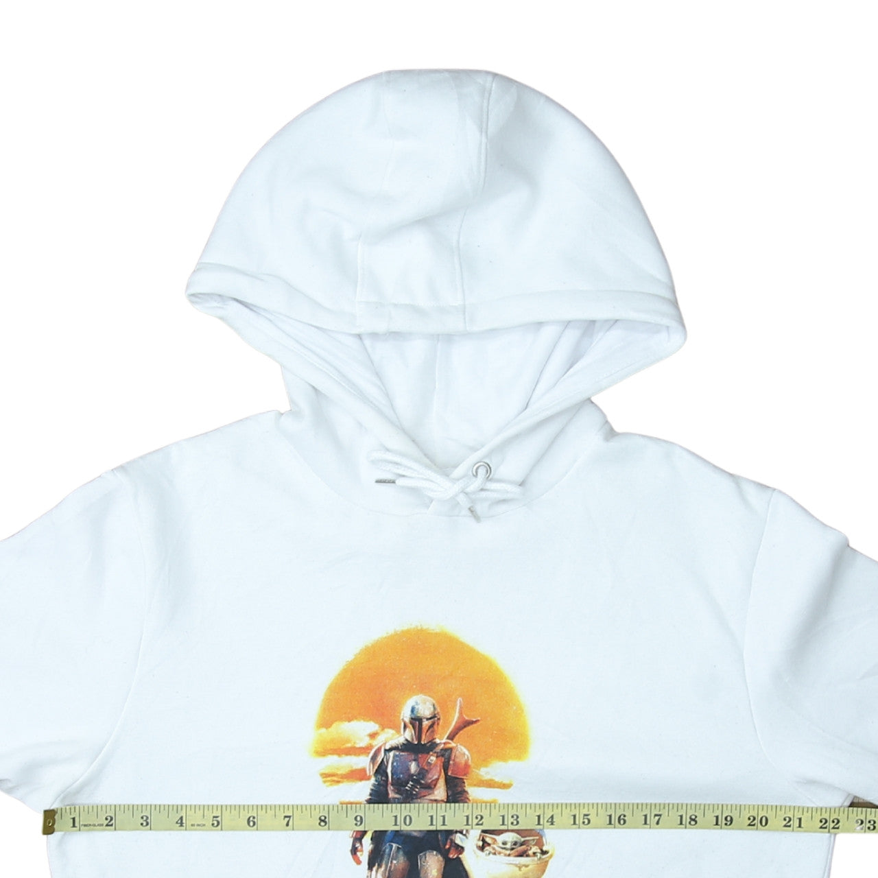 Mens UK Size L Primark White Pullover Hoodie