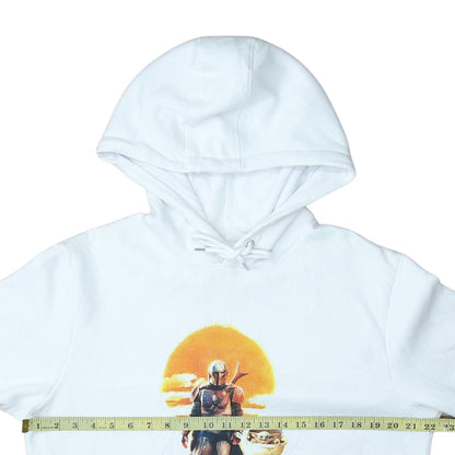Mens UK Size L Primark White Pullover Hoodie