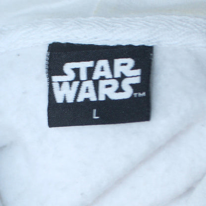 Mens UK Size L Primark White Pullover Hoodie