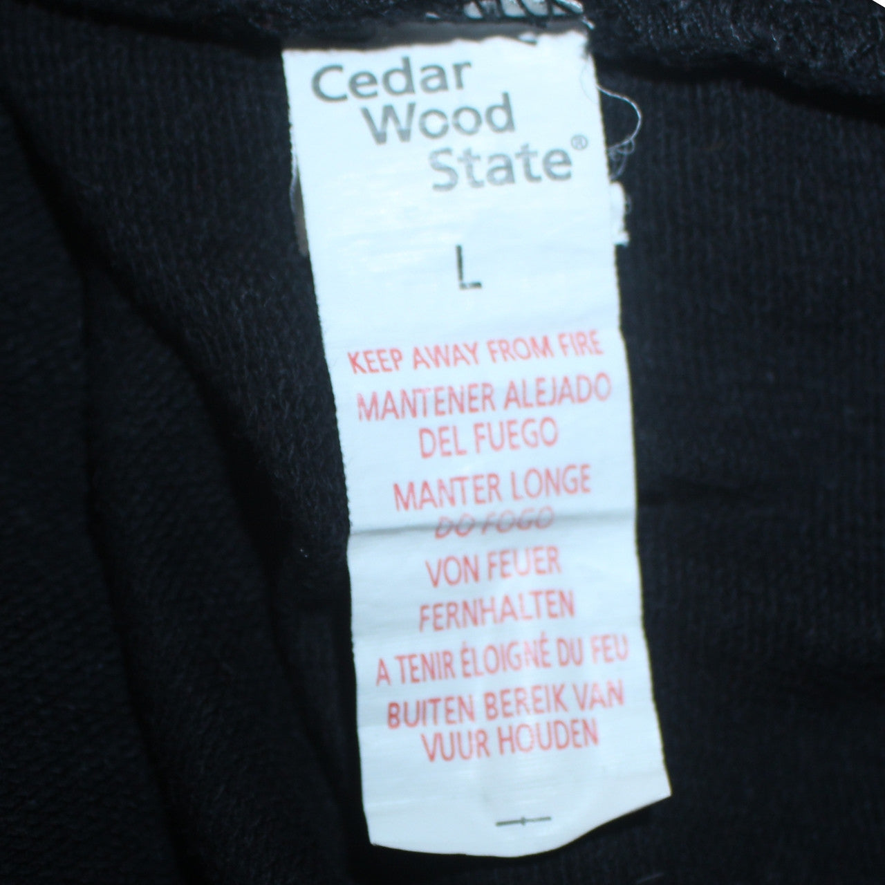 Mens UK Size L Cedar Wood State Black Pullover Sweatshirt