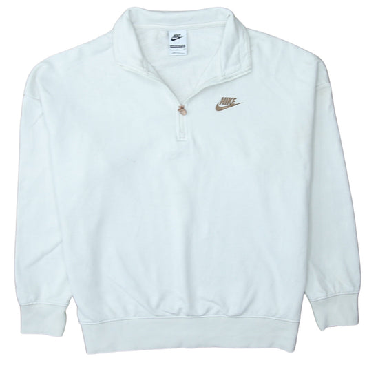 Womens UK Size S Nike White Pullover Sweatshirt