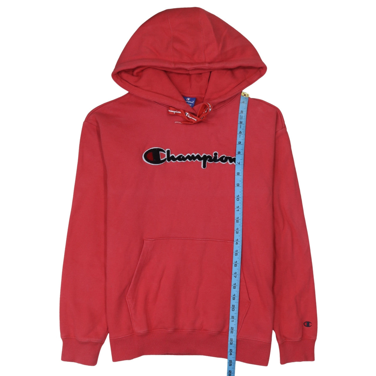 Mens UK Size M Champion Red Pullover Hoodie