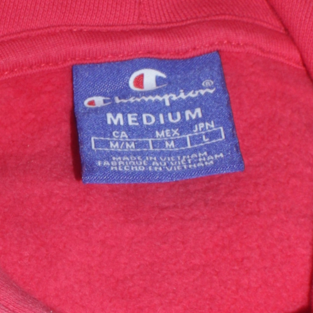 Mens UK Size M Champion Red Pullover Hoodie