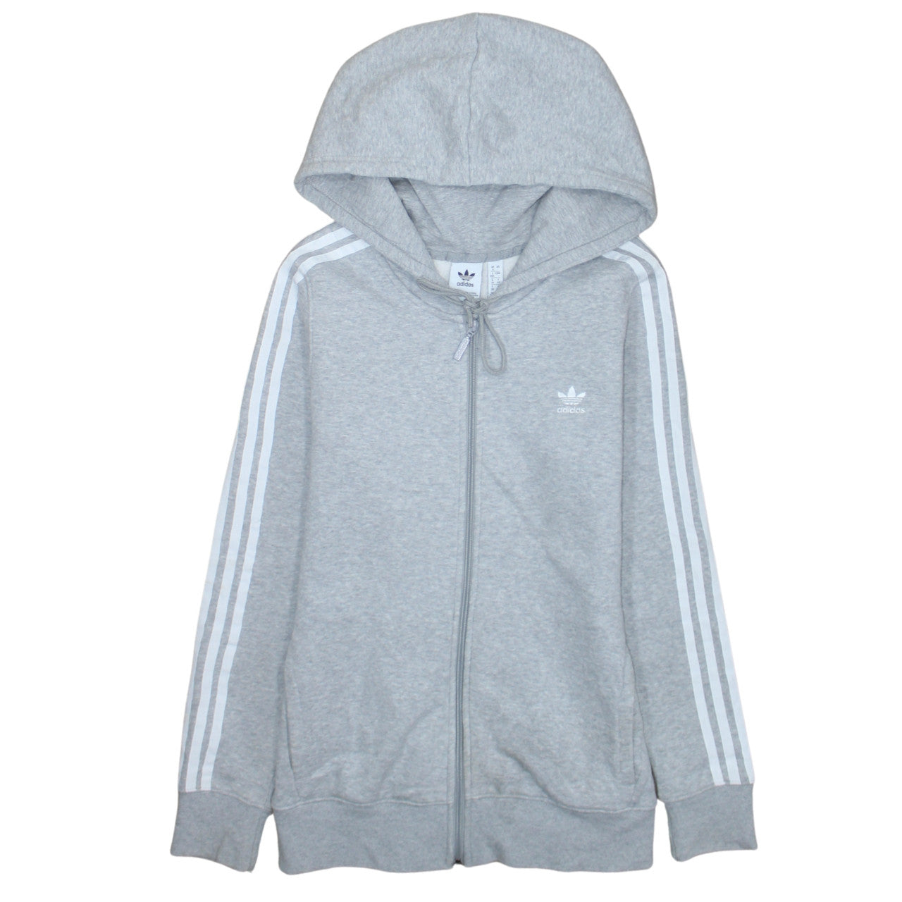 Womens UK Size 12 adidas Grey Full Zip Hoodie