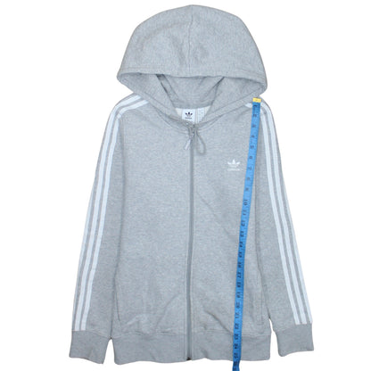 Womens UK Size 12 adidas Grey Full Zip Hoodie