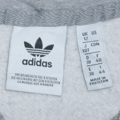 Womens UK Size 12 adidas Grey Full Zip Hoodie