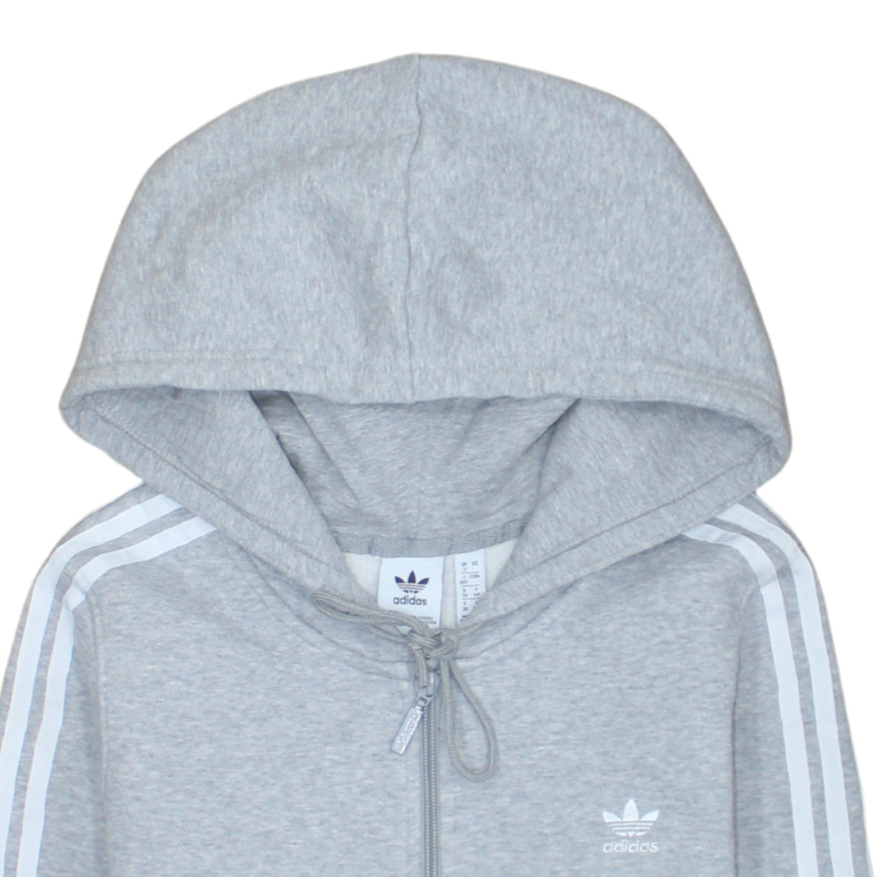 Womens UK Size 12 adidas Grey Full Zip Hoodie