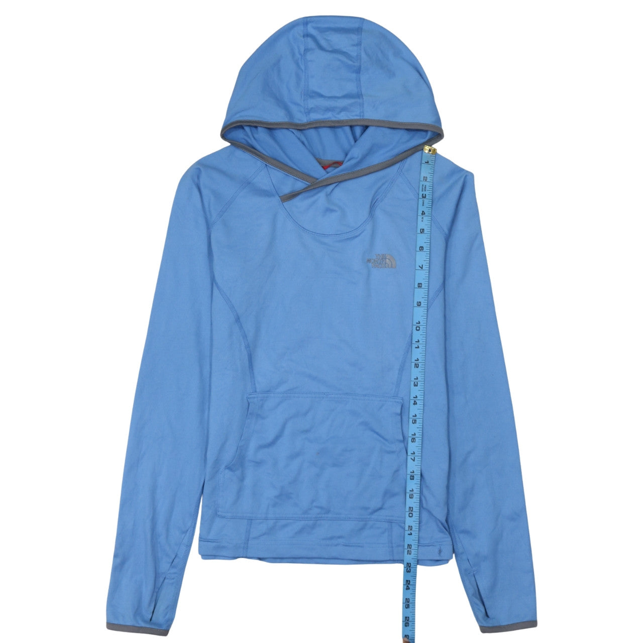 Womens UK Size S The North Face Blue Pullover Hoodie