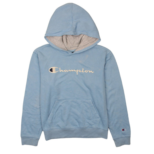Womens UK Size XL Champion Blue Pullover Hoodie