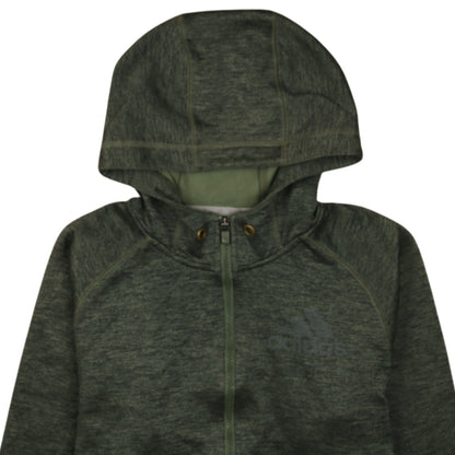 Mens UK Size S adidas Green Full Zip Hoodie