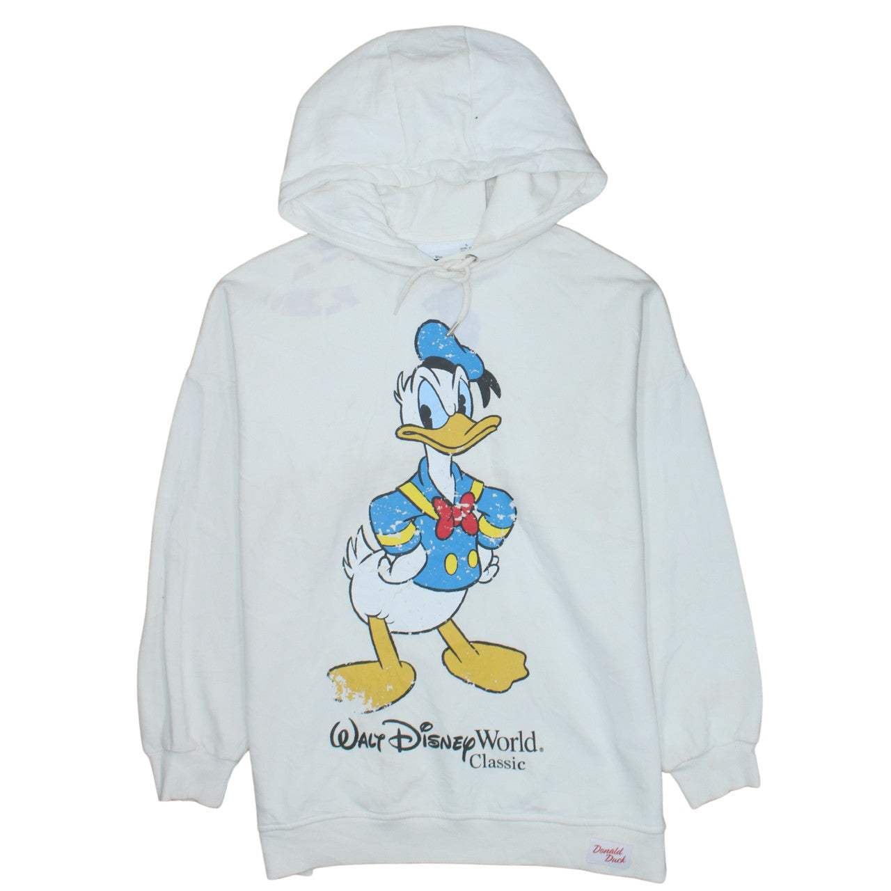 Womens UK Size 10/12 Disney White Pullover Hoodie
