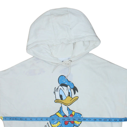 Womens UK Size 10/12 Disney White Pullover Hoodie