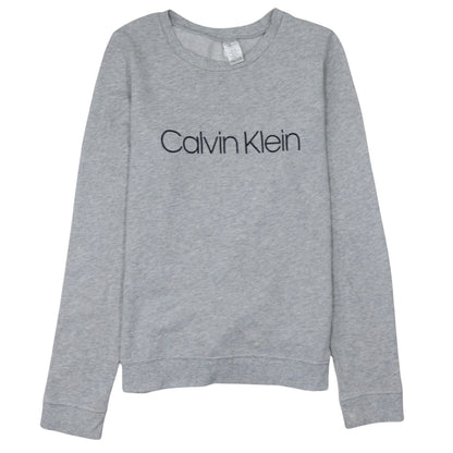 Womens UK Size S Calvin Klein Grey Pullover Sweatshirt