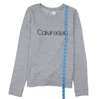 Womens UK Size S Calvin Klein Grey Pullover Sweatshirt
