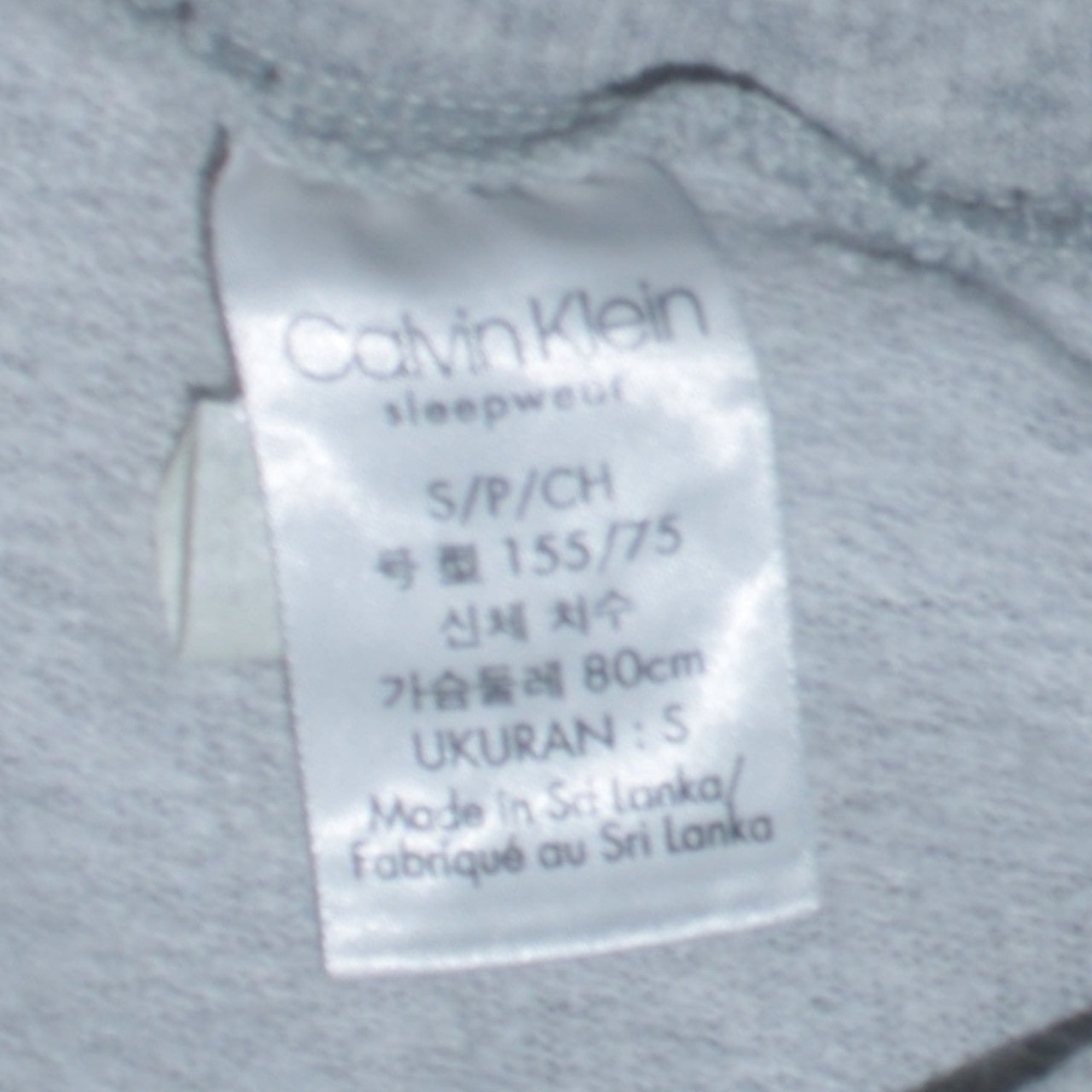 Womens UK Size S Calvin Klein Grey Pullover Sweatshirt