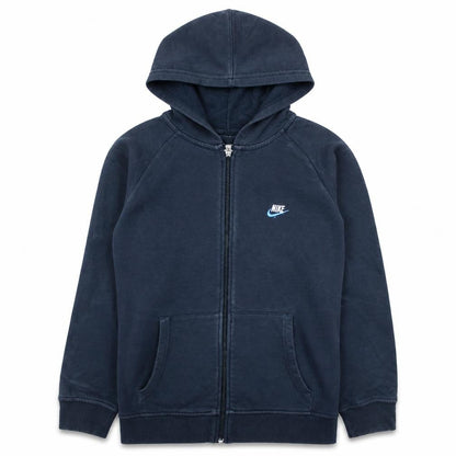 Nike Boys Navy Blue Full Zip Hoodie Size 10-12 Years Sportswear Logo