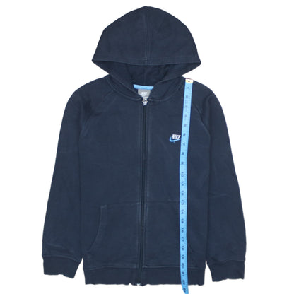 Nike Boys Navy Blue Full Zip Hoodie Size 10-12 Years Sportswear Logo