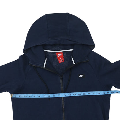 Mens UK Size M Nike Blue Full Zip Hoodie