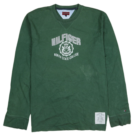 Mens UK Size XL Hilfiger Green Pullover Sweatshirt