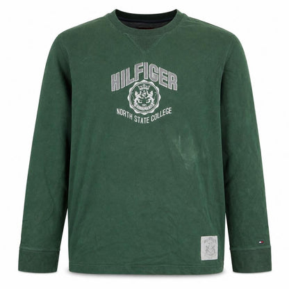 Mens UK Size XL Hilfiger Green Pullover Sweatshirt