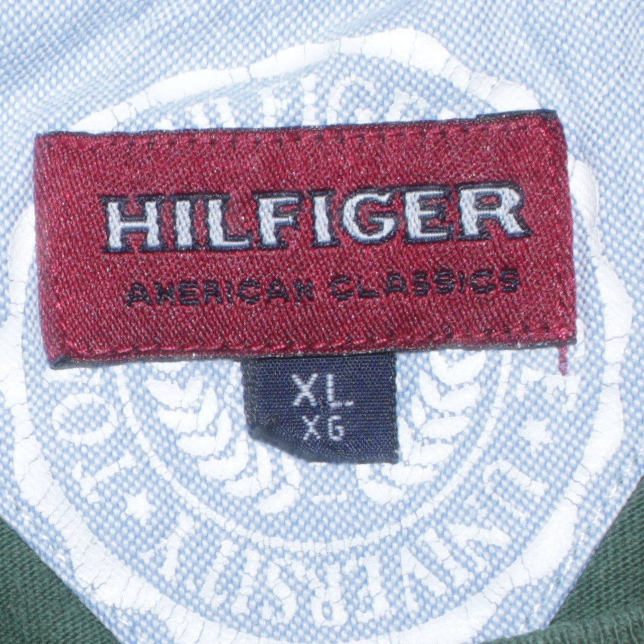 Mens UK Size XL Hilfiger Green Pullover Sweatshirt