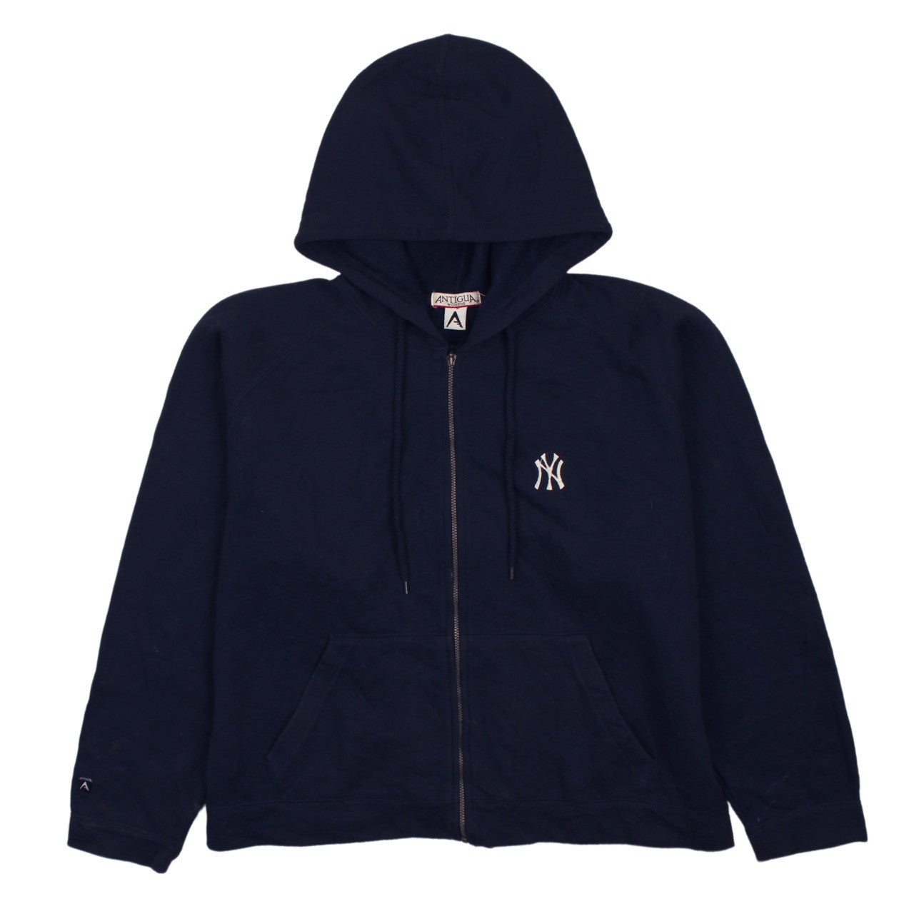 Womens UK Size M Antigua Blue Full Zip Hoodie