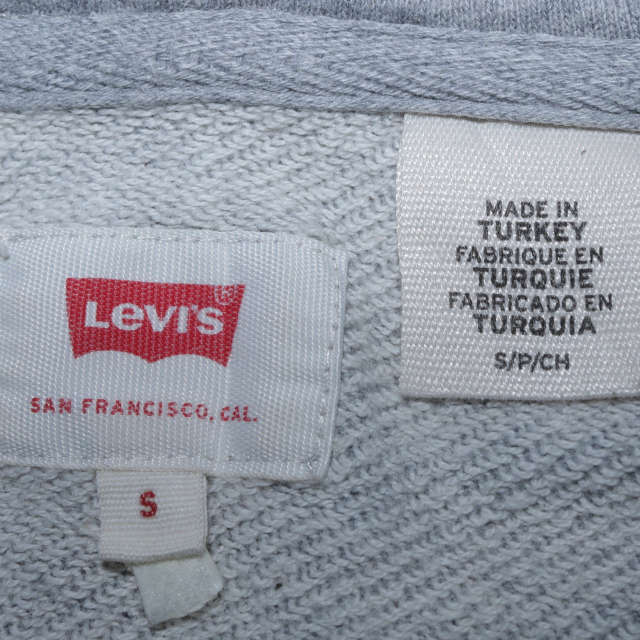 Mens UK Size S Levi's Grey Pullover Hoodie