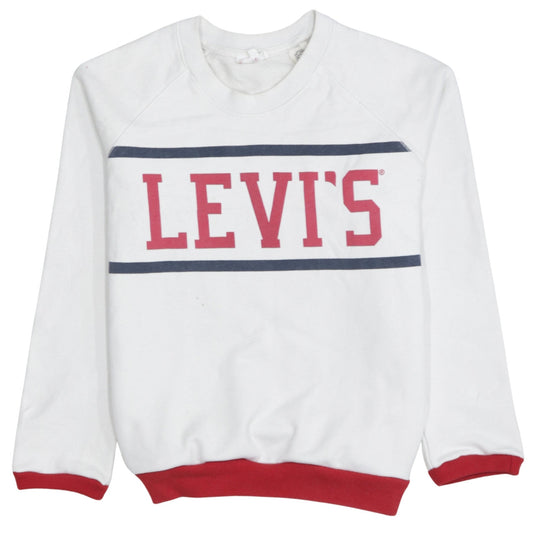 Mens UK Size M Levi's White Pullover Sweatshirt