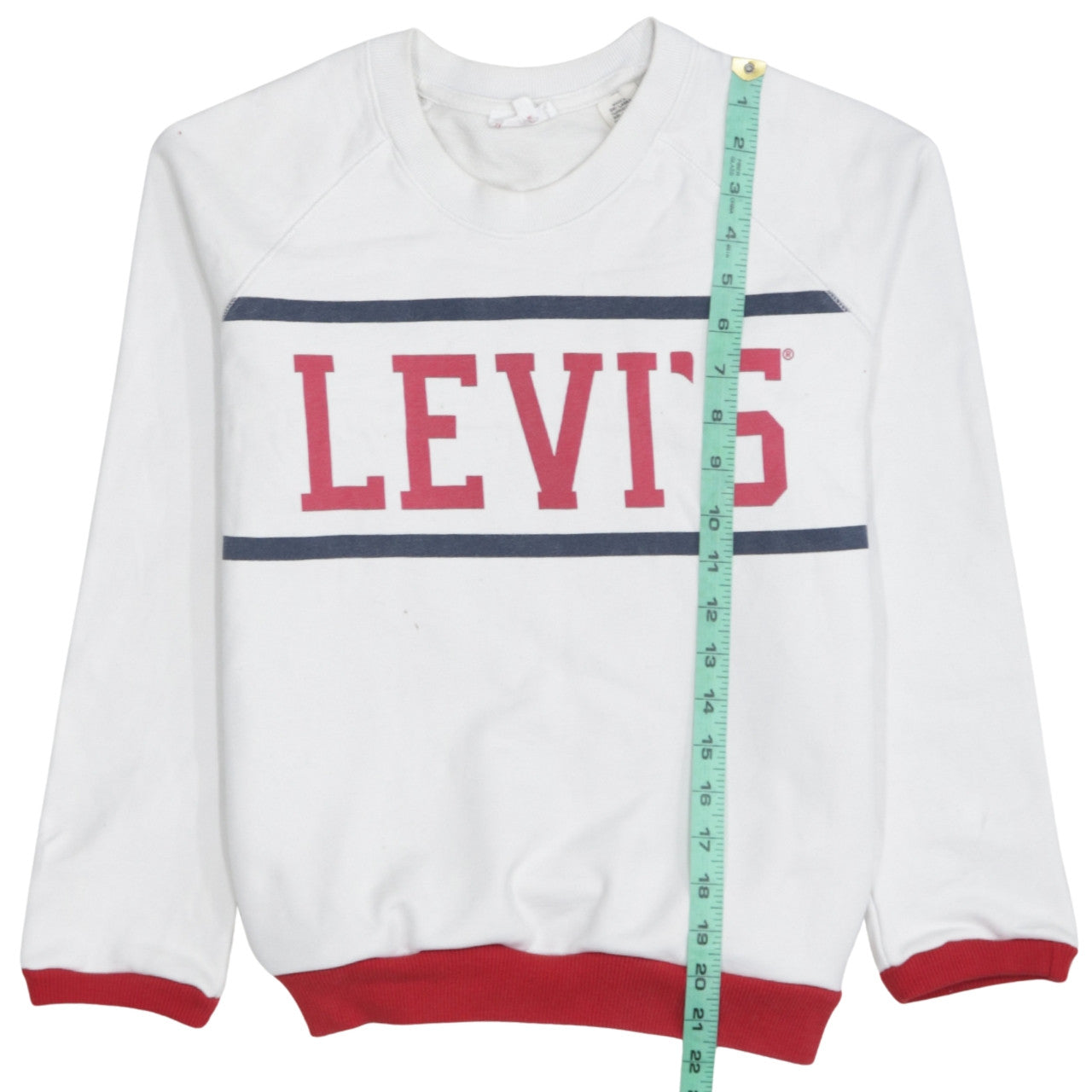 Mens UK Size M Levi's White Pullover Sweatshirt