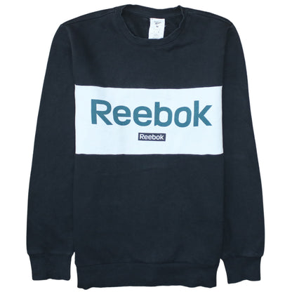 Mens UK Size M Reebok Black Pullover Sweatshirt