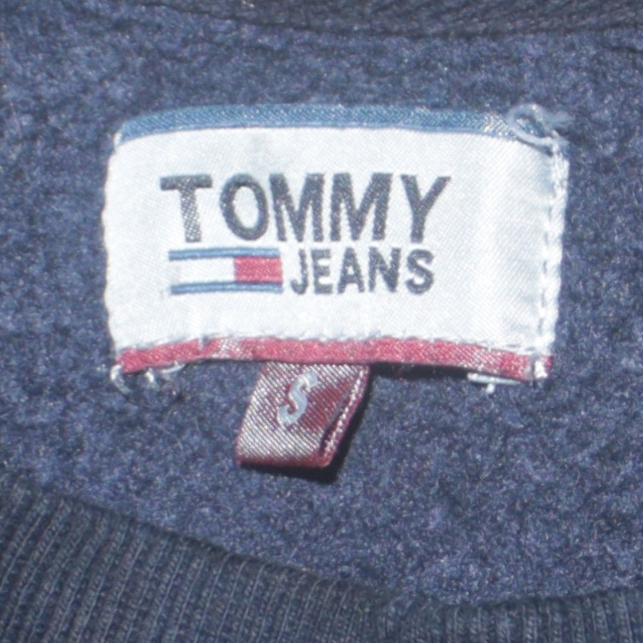Mens UK Size S Tommy Jeans Blue Pullover Sweatshirt