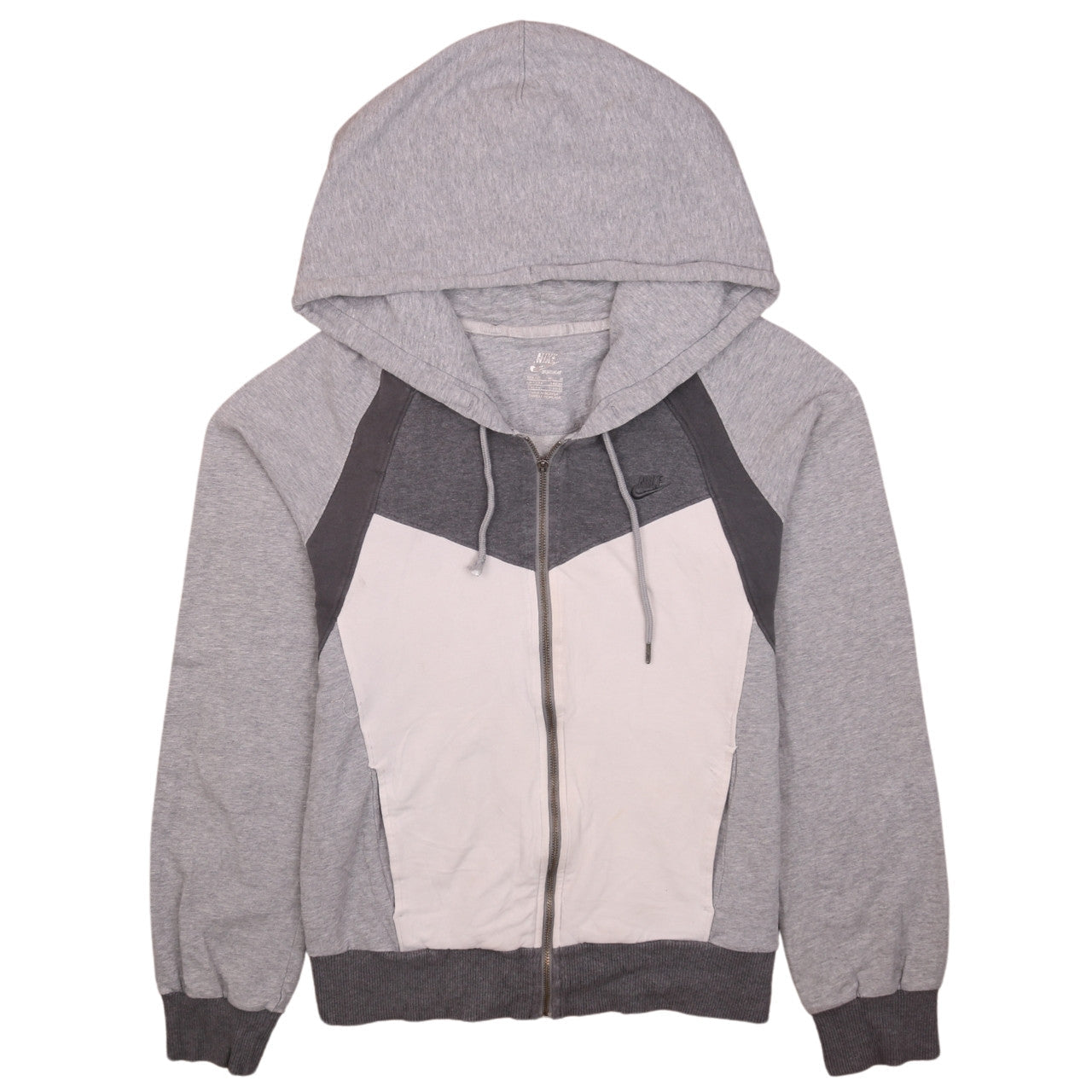 Womens UK Size L Nike Grey Full Zip Hoodie