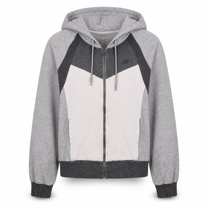 Womens UK Size L Nike Grey Full Zip Hoodie