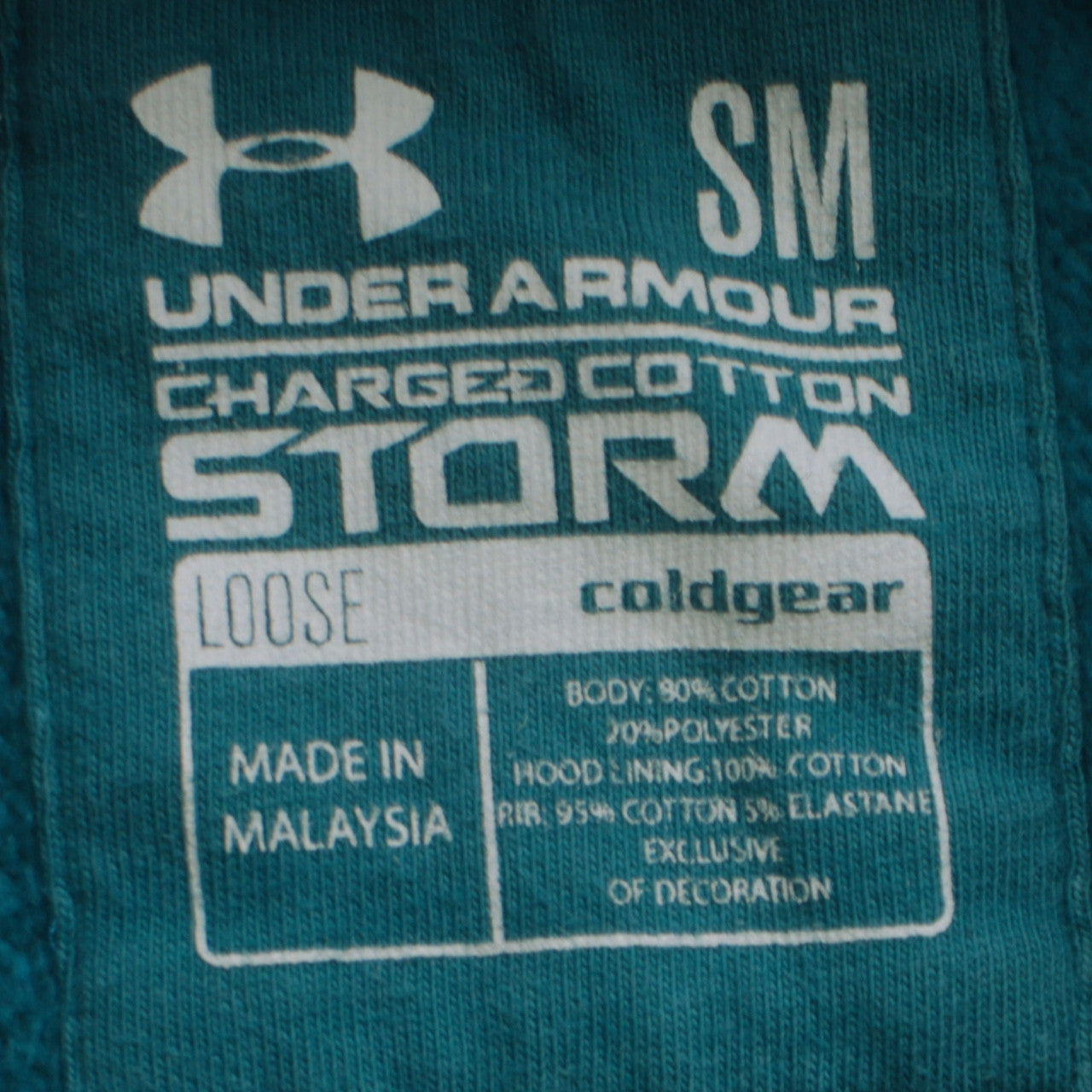 Mens UK Size S Under armour Blue Pullover Hoodie