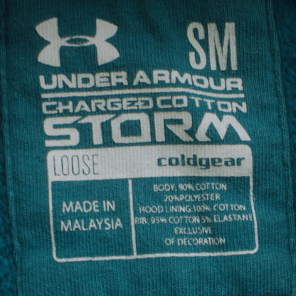 Mens UK Size S Under armour Blue Pullover Hoodie