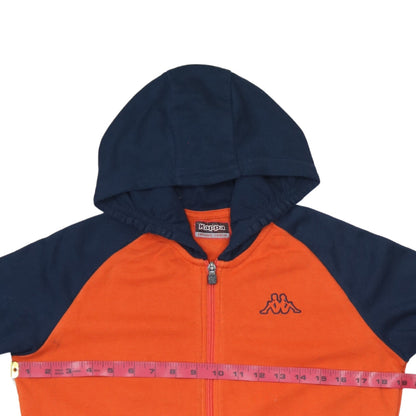 Kappa Boys Orange & Navy Full Zip Hoodie 14 Years 164cm Cotton Blend