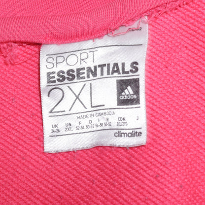 Womens UK Size 2XL adidas Pink Full Zip Hoodie
