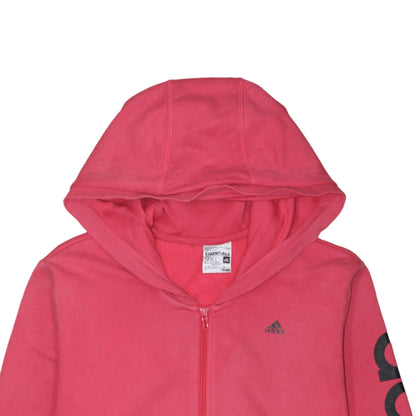 Womens UK Size 2XL adidas Pink Full Zip Hoodie