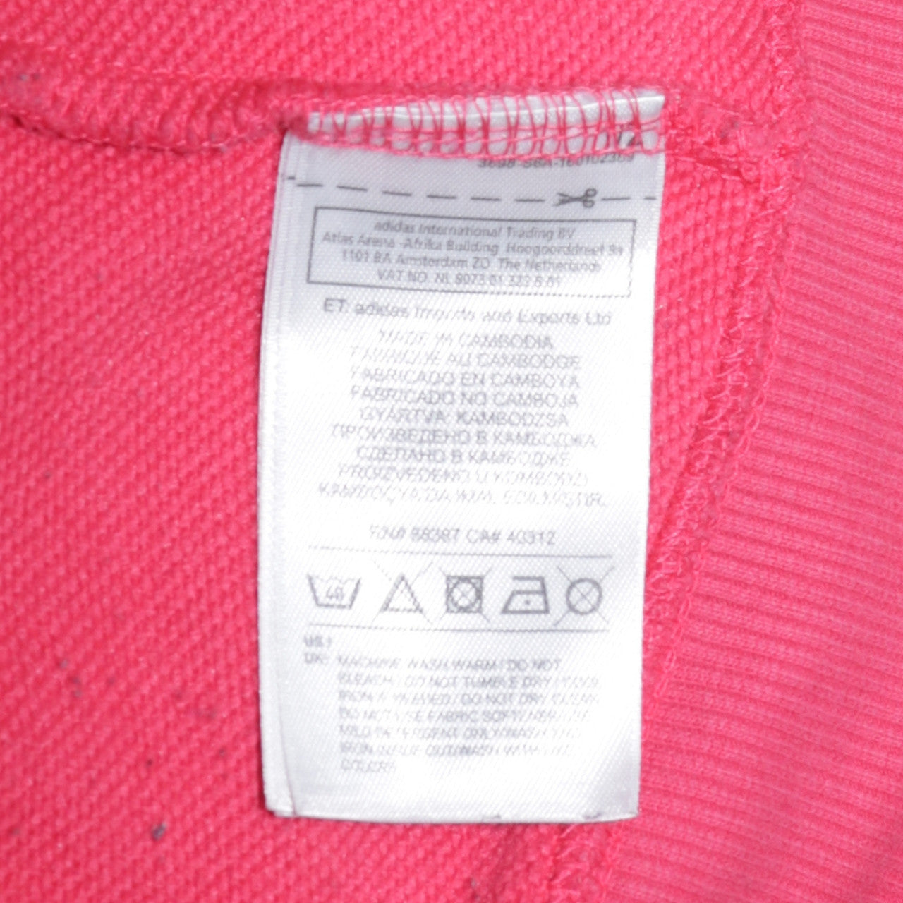 Womens UK Size 2XL adidas Pink Full Zip Hoodie