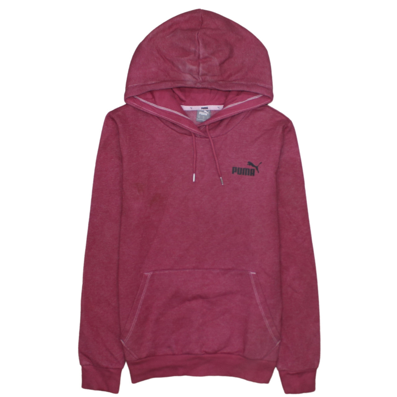 Womens UK Size XS PUMA Pink Pullover Hoodie
