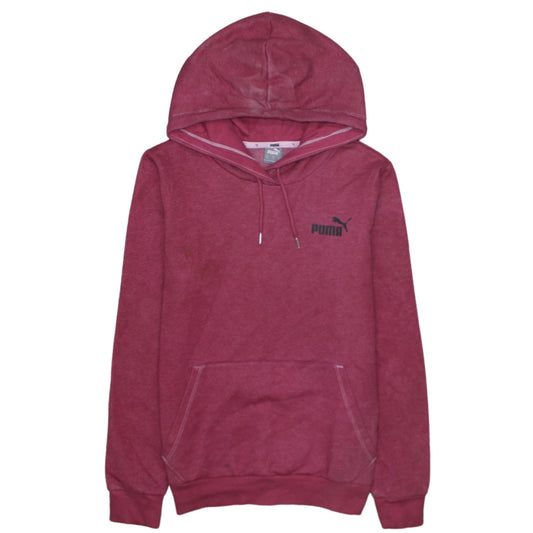 Womens UK Size XS PUMA Pink Pullover Hoodie